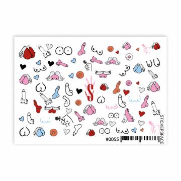 Наклейки для дизайна ногтей StickersSpace Sliders Color (0055) Наклейки для дизайна ногтей StickersSpace Sliders Color (0055)