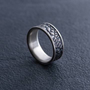 Серебряное текстурное кольцо 7098 Серебряное текстурное кольцо 7098