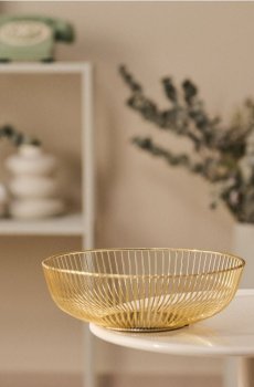 Декоративна ажурна миска - золотий