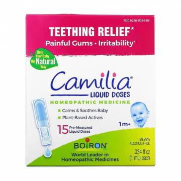 Средство для снятия боли при прорезывании зубов Boiron Camilia Teething Relief от 1 месяца, 15*1 мл Средство для снятия боли при прорезывании зубов Boiron Camilia Teething Relief от 1 месяца, 15*1 мл