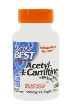 Ацетил L-Карнитин Doctors Best Acetyl-L-Carnitine 500 мг, 60 гелевых капсул