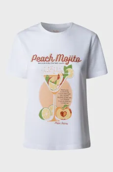 Женская белая футболка VIOLA Белый XS Pepe Jeans PL506060