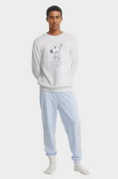 Мужская пижама (свитшот, брюки) Snoopy Разноцветный S womensecret 2763230