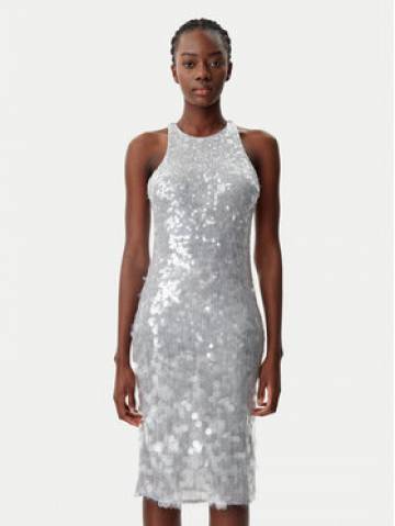 Patrizia Pepe Коктейльна сукня 8A1444/J251-S708 Сірий Regular Fit Patrizia Pepe Коктейльна сукня 8A1444/J251-S708 Сірий Regular Fit