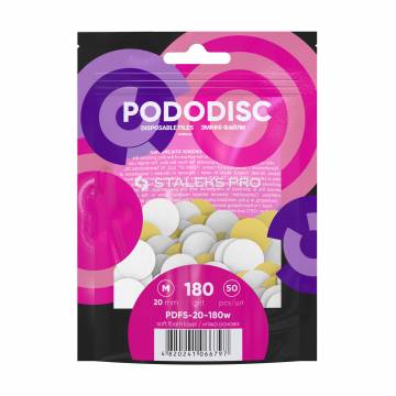 Сменные файлы для педикюрного диска на мягкой основе Staleks Pro Pododisc Pro M, белые, 180 грит, 50 шт Сменные файлы для педикюрного диска на мягкой основе Staleks Pro Pododisc Pro M, белые, 180 грит, 50 шт