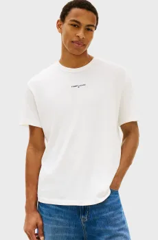 Мужская белая футболка TJM RLX LINEAR LOGO Белый XL Tommy Jeans DM0DM21110