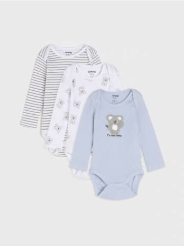 Боді, 3 шт. - light blue Боді, 3 шт. - light blue