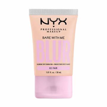 Тональная основа-тинт для лица NYX Professional Makeup Bare With Me Blur Tint Foundation с блюр-эффектом, 02 Fair, 30 мл Тональная основа-тинт для лица NYX Professional Makeup Bare With Me Blur Tint Foundation с блюр-эффектом, 02 Fair, 30 мл