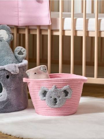 Плетений кошик для зберігання - рожевий