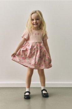 Reserved - Бавовняна сукня - пастельний рожевий - 276IB-03P