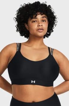 Женский черный топ UA Infinity Mid 2.0 Rib Bra Черный XL (A-C) Under Armour 1385433-001