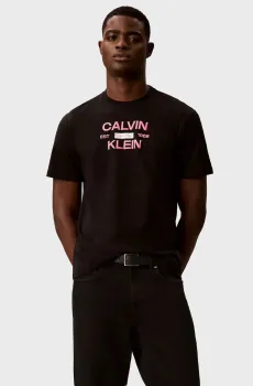 Мужска черная футболка 30s STACK GRAP Черный XL Calvin Klein Jeans LV04RG805G