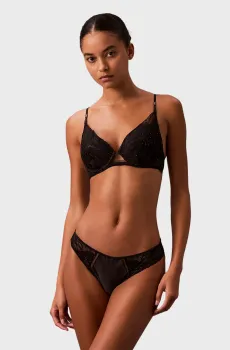 Женский черный бюстгальтер PUSH UP PLUNGE Черный 36D Calvin Klein 000QF7914E