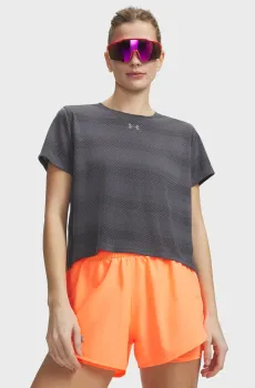 Женская серая футболка UA Velociti Shortsleeve Серый M Under Armour 6009540-025