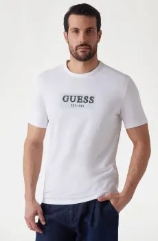 Мужская белая футболка Белый XL Guess M5GI19.J1314;G011