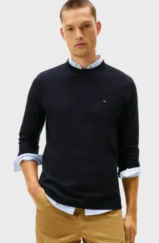 Мужской темно-синий джемпер MERCERIZED Синий L Tommy Hilfiger MW0MW42068