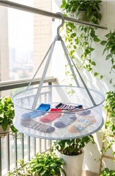 Підвісна сітчаста сушарка для білизни - сірий