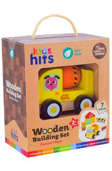 Деревянная игрушка Kids Hits Бетоносмеситель, 16*19*10.3 см, в коробке, от 2 лет (KH20/017)