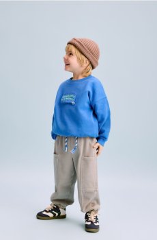 Reserved - Трикотажні штани oversize - бежевий - 962IQ-08X