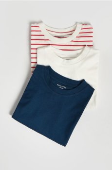 Reserved - Бавовняна футболка, набір з 3 - червоний - 986IS-33X