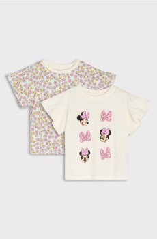 Бавовняні футболки з принтом 2 pack Minnie Mouse - кремовий