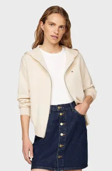 Женское бежевое худи JERSEY STITCH Бежевый S Tommy Hilfiger WW0WW42018