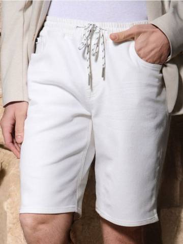 Джинсові шорти-джогери - білий
