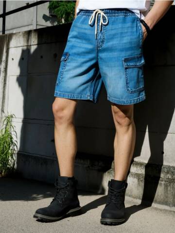 Джинсові шорти - синій