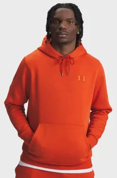 Мужское оранжевое худи UA Icon Fleece Hoodie Оранжевый S Under Armour 1373880-842