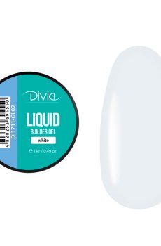 Гель для наращивания ногтей Divia Liquid Builder Gel GL02 White, 14 г
