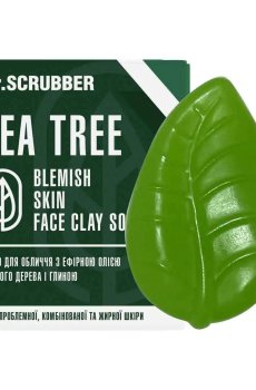 Мыло для лица и тела Mr.Scrubber Blemish Skin Face Clay Soap Tea Tree с маслом чайного дерева, 130 г