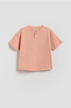 Reserved - Бавовняна футболка - пильно-рожевий - 904HR-39X