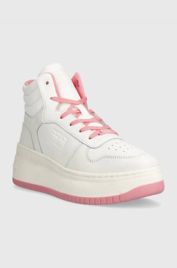 Кроссовки Tommy Jeans TJW RETRO BASKET MC LACE UP цвет белый EN0EN02422 Кроссовки Tommy Jeans TJW RETRO BASKET MC LACE UP цвет белый EN0EN02422