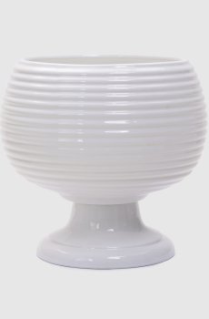 Белое керамическое кашпо