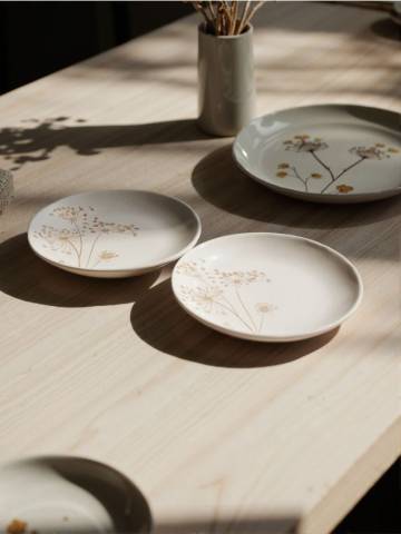 Тарілки, 2 шт. - кремовий