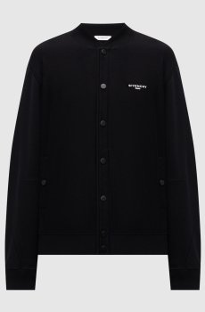 Черный бомбер с логотипом