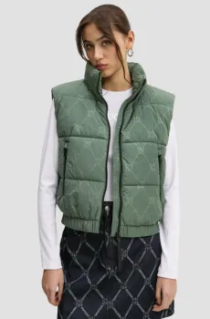 Женский зеленый жилет с узором Зеленый S HUGO 50529347;973