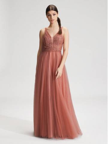 Hey Kyla Вечірня сукня 5AG013HK Оранжевий Regular Fit Hey Kyla Вечірня сукня 5AG013HK Оранжевий Regular Fit