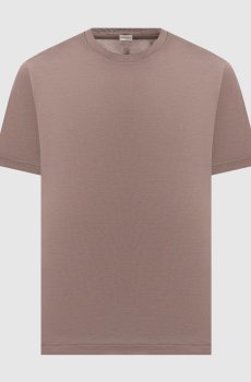 Коричневая футболка с нашивкой логотипа