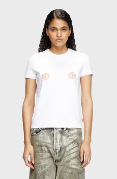 Женская белая футболка T-SLAX-Q1 Белый S Diesel A16243 0HQAH