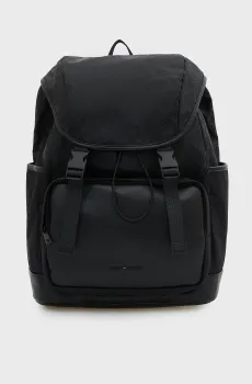 Мужской черный рюкзак JAQUARD FLAP Черный ONESIZE Tommy Hilfiger AM0AM14402