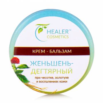 Крем-бальзам женьшень-дегтярный Healer Cosmetics при чесотке, золотухе и воспалениях кожи, 10 г Крем-бальзам женьшень-дегтярный Healer Cosmetics при чесотке, золотухе и воспалениях кожи, 10 г