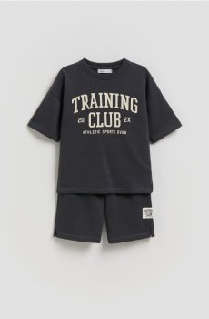 Reserved - Бавовняний комплект - темно-сірий - 739HN-90X