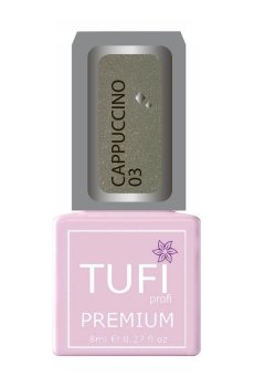 Уценка! Гель-лак для ногтей Tufi Profi Premium Cappuccino 03 Золотисто-коричневый, 8 мл