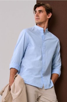 Бавовняна сорочка - блакитний