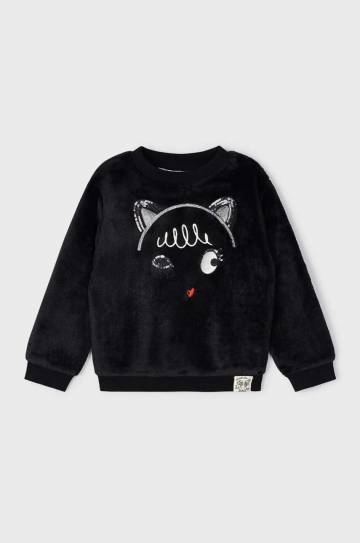 Детская кофта Mayoral цвет чёрный с аппликацией