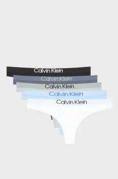 Женские трусики (5 шт) THONG Разноцветный XS Calvin Klein LV00QD5331