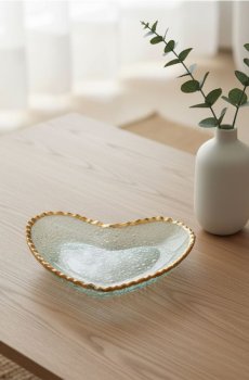 Декоративний піднос у формі серця - clear