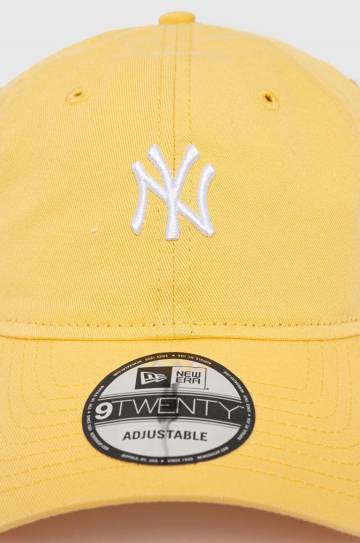 Хлопковая кепка New Era цвет жёлтый с аппликацией NEW YORK YANKEES Хлопковая кепка New Era цвет жёлтый с аппликацией NEW YORK YANKEES