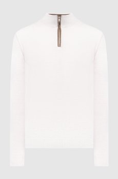 Белый джемпер из шерсти и кашемира